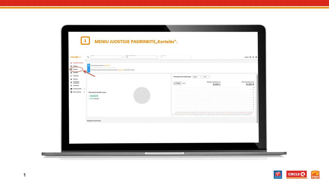 Kortelės blokavimas / atblokavimas